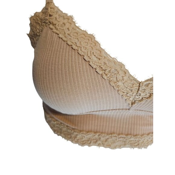 NWT Online By Aerie Ribbed Lace Trim Bralette Women Size XS Feminine Layering - Picture 5 of 7